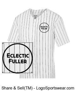 Augusta Adult Pinstripe Full Button Baseball Jersey Design Zoom